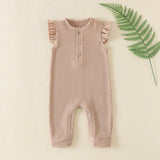 Sleeveless Flutter Waffle Onesie