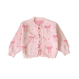 Tie-Up Bow Knit Baby Set