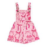 Pink Bow Overalls