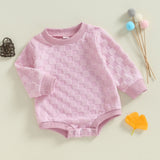 Fluffy Checker Romper (Long Sleeve)