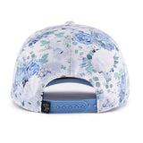 Kids and women's blue floral baseball snapback cap. Cubs & Co. Australia.