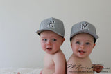 matching boys personalised grey snapback hat, Cubs & Co. Australia