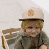 cubs and co signature tan snapback hat for baby, kids and adults