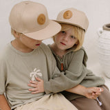 cubs and co signature tan snapback hat for baby, kids and adults
