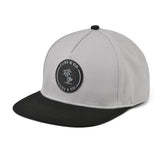 Grey and black flatbrim snapback hat for babies, toddlers, kids and men. Cubs & Co. Australia