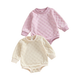 Fluffy Checker Romper (Long Sleeve)