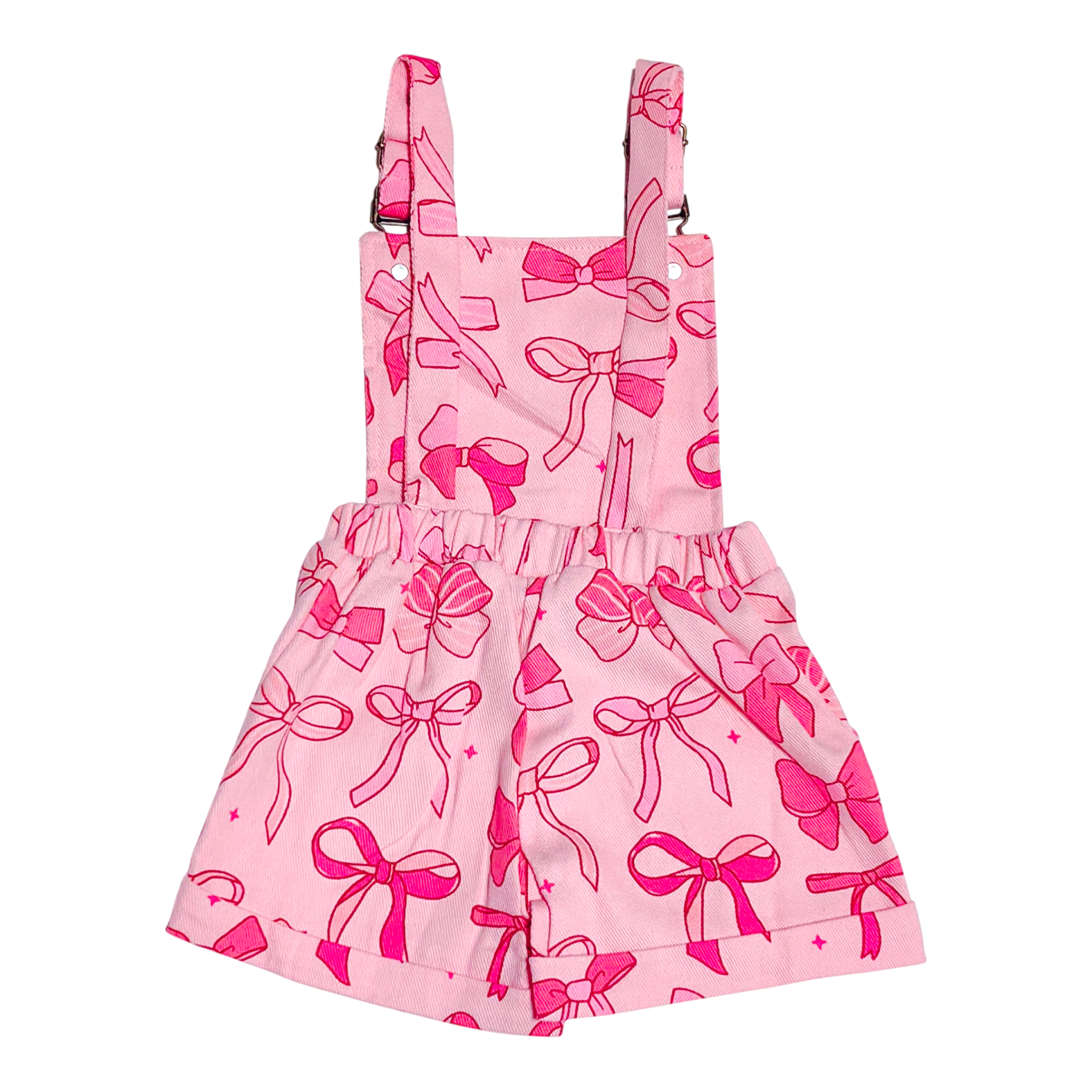 Pink Bow Overalls - Clearance