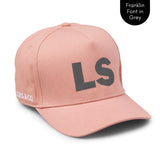 personalised customised pink hat with initials - cubs and co