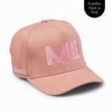 personalised customised pink hat with initials - cubs and co