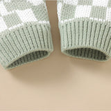 Checker Knitted Jumpsuit