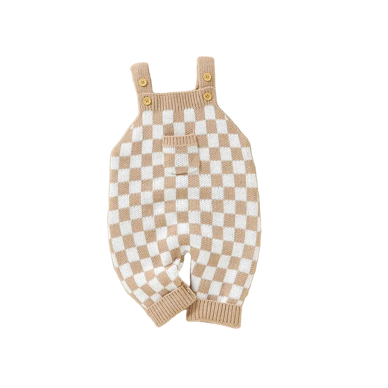 Checker Knitted Jumpsuit