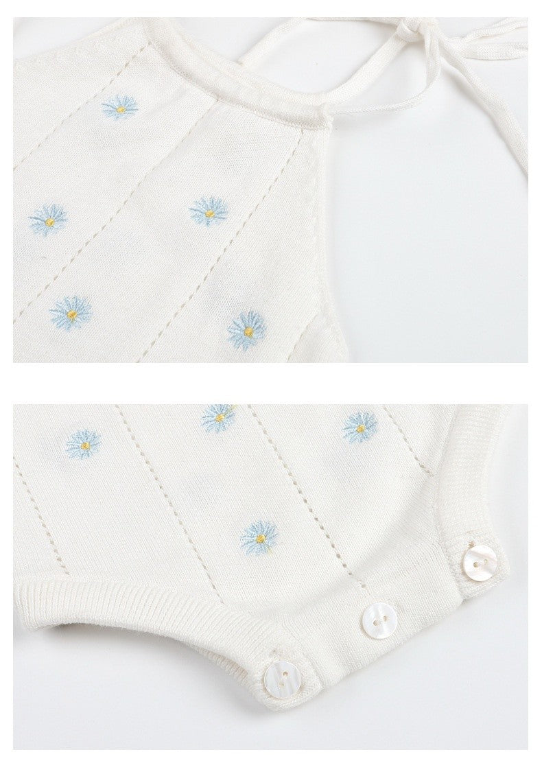 Josie Knit Baby Girl Romper