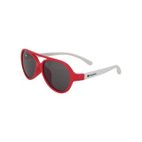 Aviator Kids Sunglasses - Red/ White