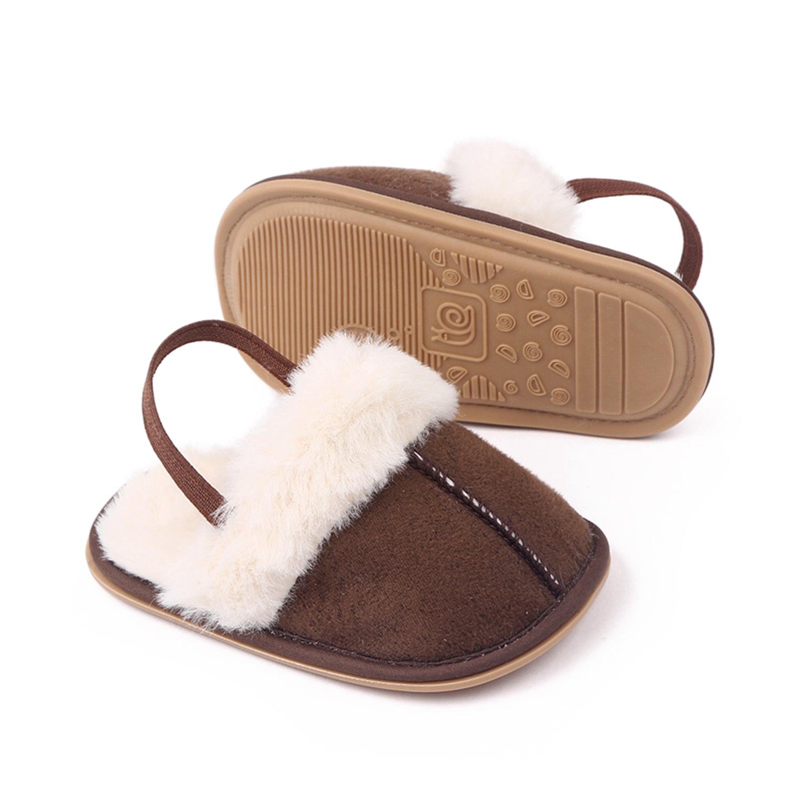 Fluffy Baby Slides - Cacao
