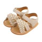 Summer Braided Sandals - Beige