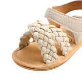 Summer Braided Sandals - Beige