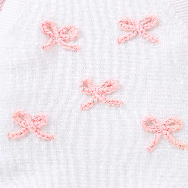 Knitted Bow Romper