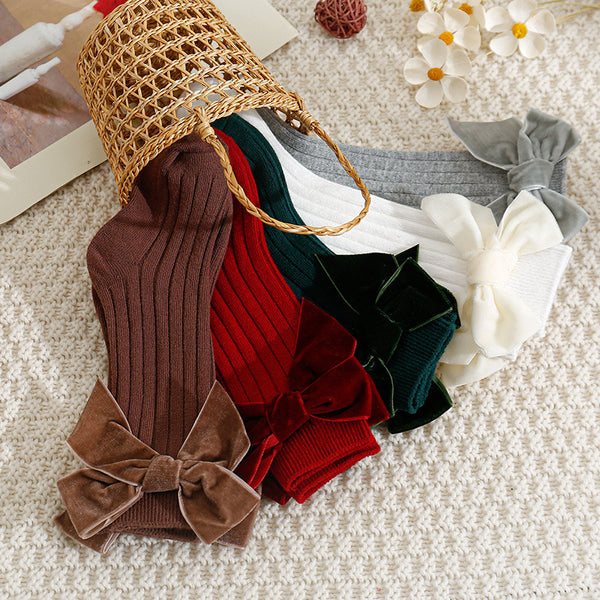Christmas Bow Socks