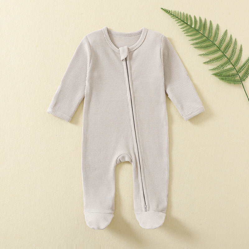 Waffle Zipper Onesie