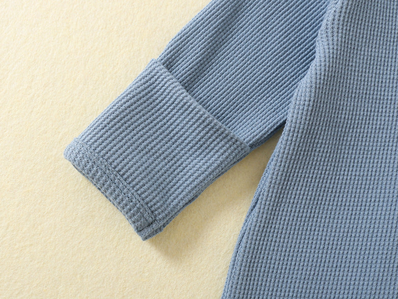 Waffle Zipper Onesie