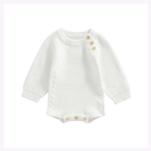 Button Knit Romper