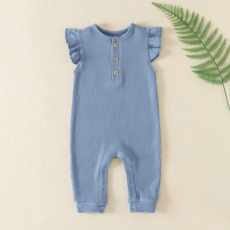 Sleeveless Flutter Waffle Onesie