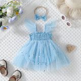 Bethany Star Tulle Romper - Clearance