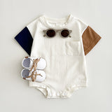 Colour Patch T-Shirt Romper - Clearance