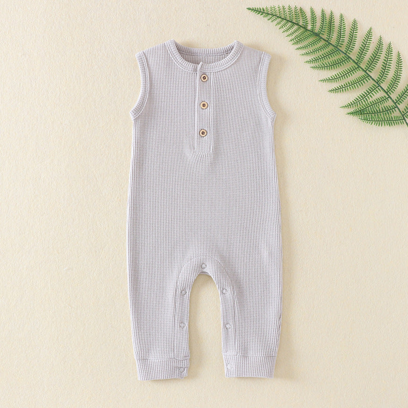 Sleeveless Waffle Onesie