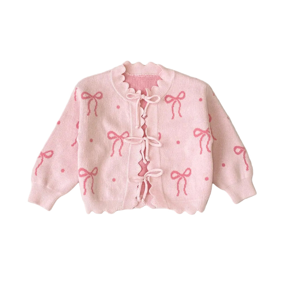 Tie-Up Bow Knit Baby Set
