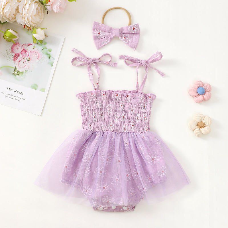 Ayla Flower Tulle Romper