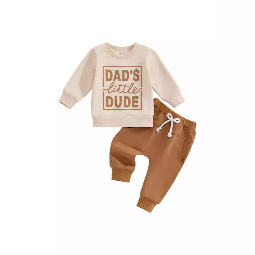 Dad's Little Dude Or Mama's Little Man Set