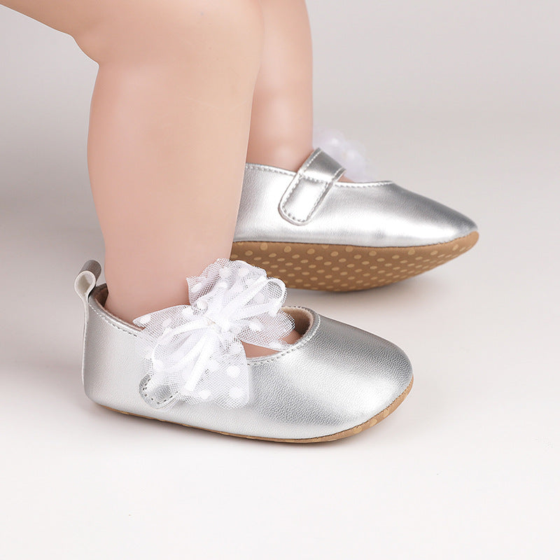 Baby girl silver best sale shoes