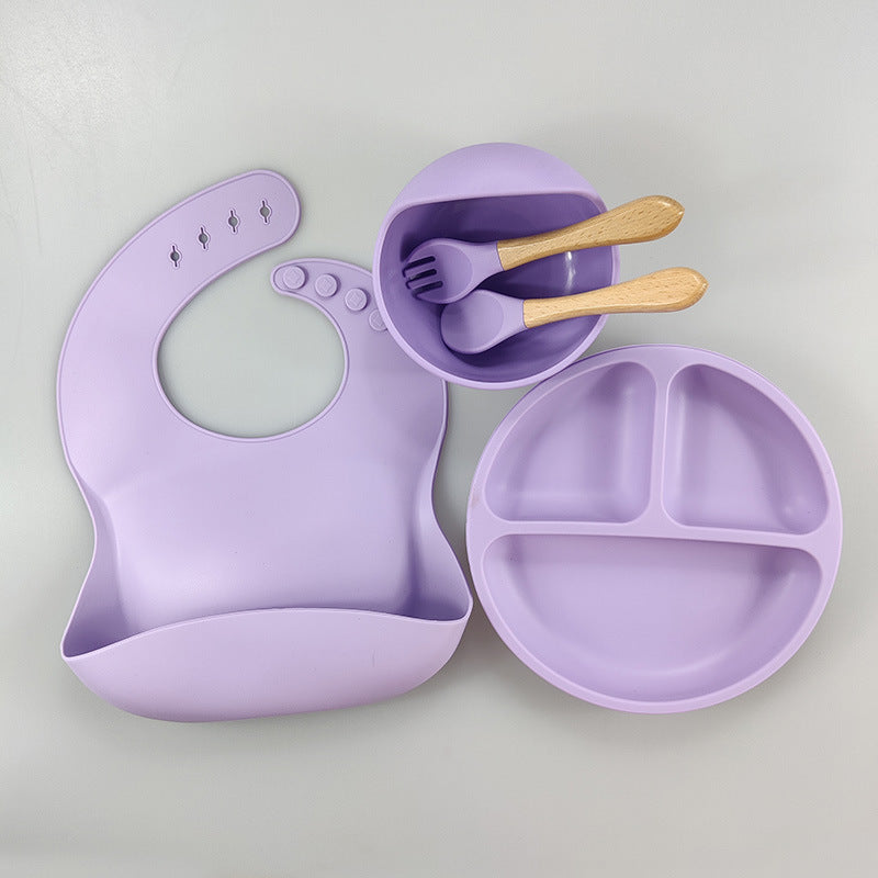 Silicone Bib Plate Set (7 Colours)