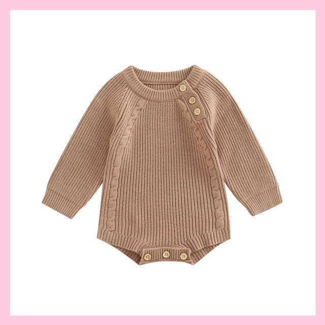 Button Knit Romper