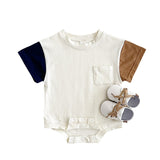 Colour Patch T-Shirt Romper - Clearance