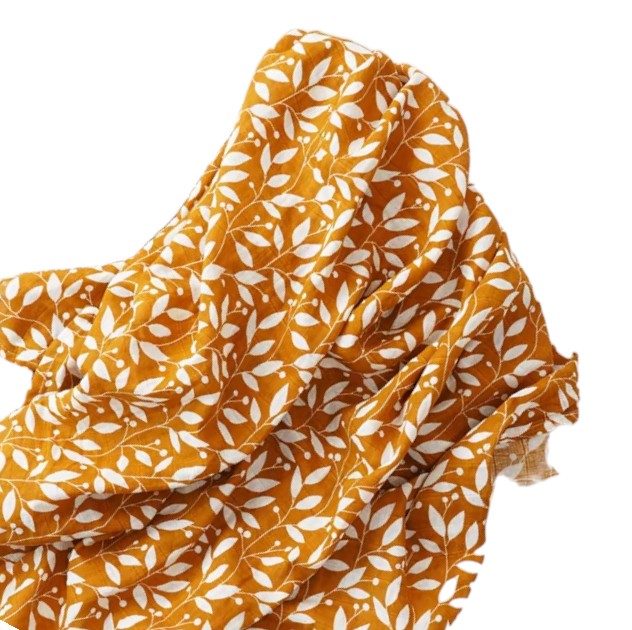 Muslin Leaf Vine Swaddle - 100% Cotton