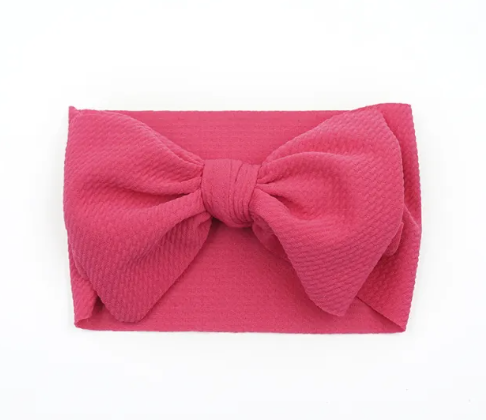 Big Bow Wrap Headband - Pink