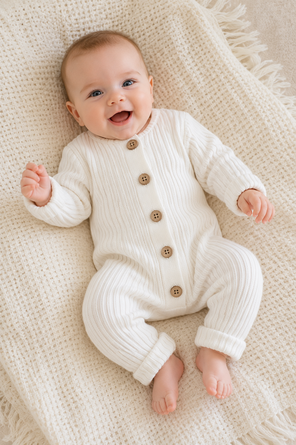 Knit Button Onesie