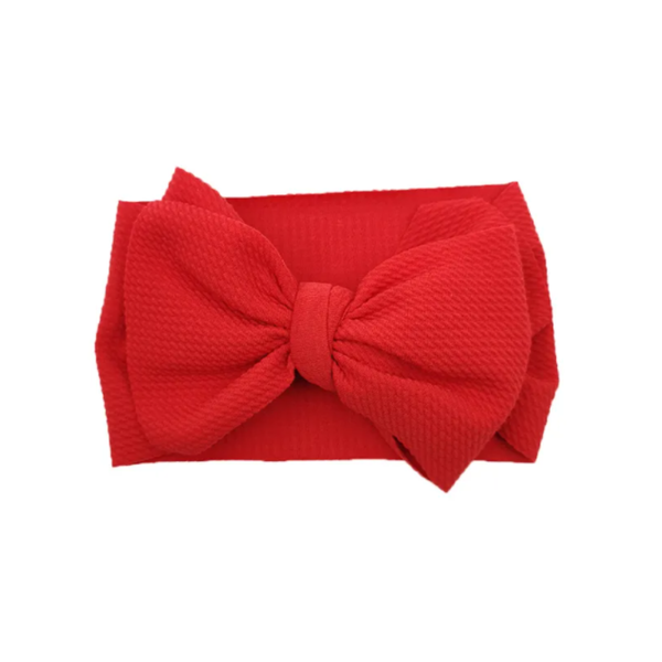 Big Bow Wrap Headband - Red