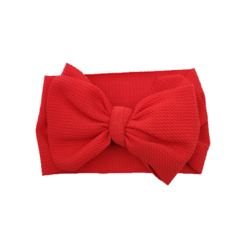 Big Bow Wrap Headband - Red