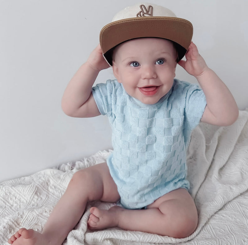 Fluffy Checker Romper