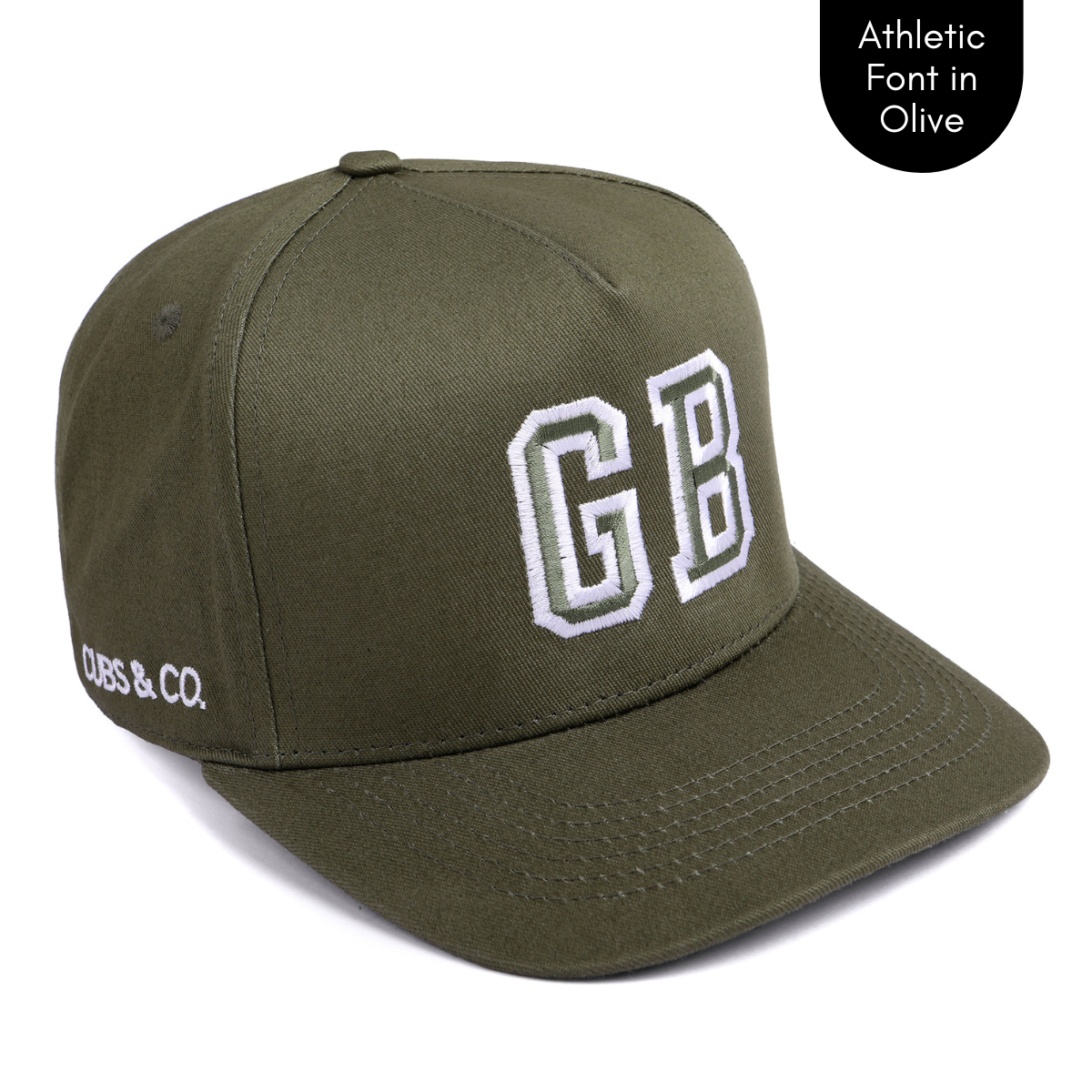 PERSONALISED OLIVE W/ INITIALS: Available in Baby - Adult Sizes - Cubs & Co.