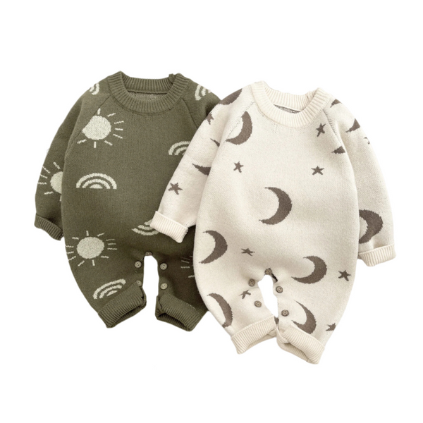 Sun and Moon Knit Onesie