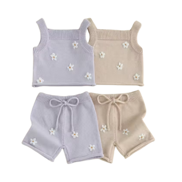Tori Flower Knit Set