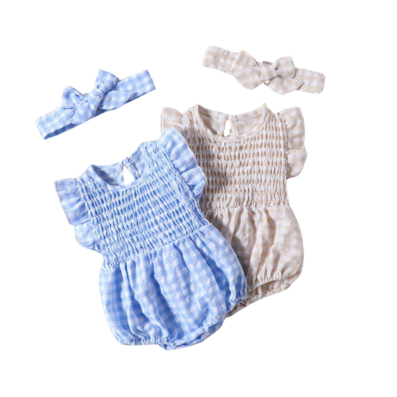 Emma Gingham Romper