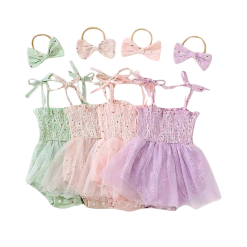 Ayla Flower Tulle Romper