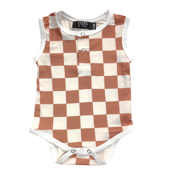 Elijah Checker Romper