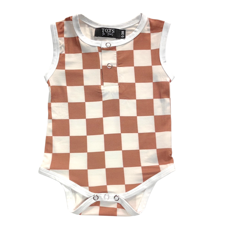 Elijah Checker Romper