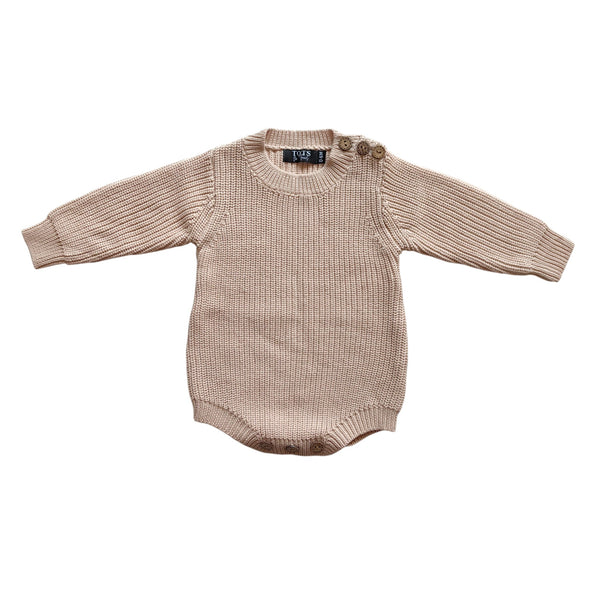 Button Knit Romper
